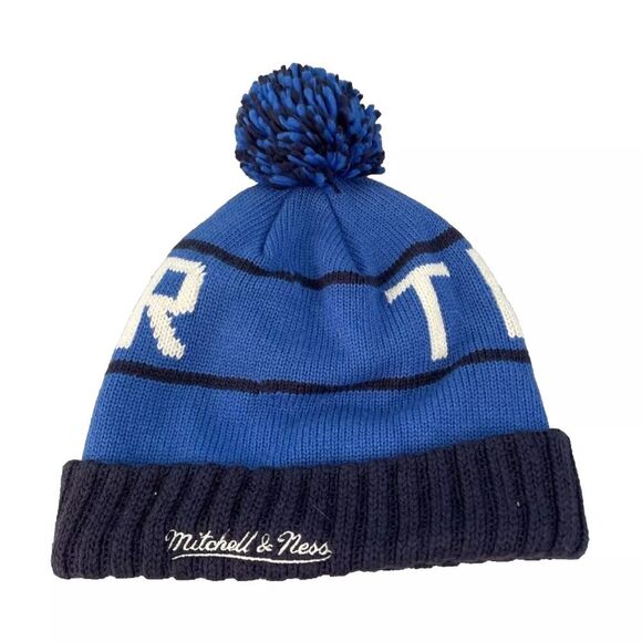 MITCHELL & NESS NBA OKLAHOMA CITY THUNDER Knit Beanie Adult OKC Blue Snow Hat OS - Picture 2 of 9